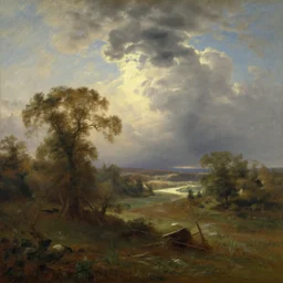 a beautiful landscape painting by asher brown durand, trending on arstation