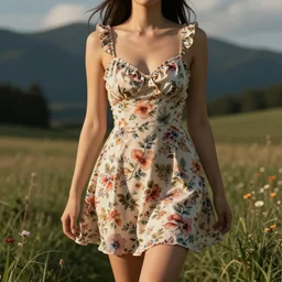 a short sexy floral summer dress