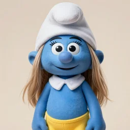 tucker carlson as smurfette, portrait, high quality, 8 k, soft lighting, realistic face, path traced, by frank frazetta, simon bisley, brom