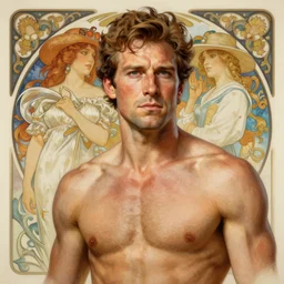 A full portrait of a heroic, muscular Beto o'Rourke, intricate, elegant, highly detailed, digital painting, artstation, concept art, smooth, sharp focus, illustration, art by Krenz Cushart and Artem Demura and alphonse mucha (((((second face)))))