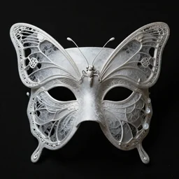 a mask made of butterflies. intricate, diaphonous. n - 9