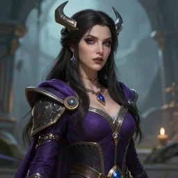 Portrait of a sorceress, Hearthstone official trending art, exagerated accurate details