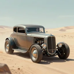 1920's hotrod featured in no mans sky concept art, highly detailed, soft colors, art by by Charlie Bowater, by Mark Brooks