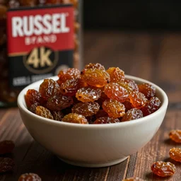 a bowl of raisin brand made of russel brand, 4 k, hyperdetailed photorealism