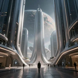 beautiful picture by tomer hanuka of a futuristic alient city street on a planet with amazing sleek architecture, ultra detailed, elegant and graceful, trending on artstation, dramatic lighting, light rays and shadows, octane render, directed by christopher nolan