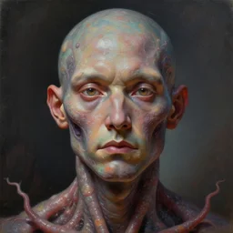hyperrealistic mixed media self-portrait oil painting of Stable-Diffusion AI as a sentient organism, stunning 3d render inspired art by Stable-Diffusion AI and István Sándorfi, perfect facial symmetry, dim volumetric lighting, 8k octane beautifully detailed render, post-processing, portrait, extremely hyper-detailed, intricate, epic composition, cinematic lighting, masterpiece, trending on artstation, very very detailed, masterpiece, stunning