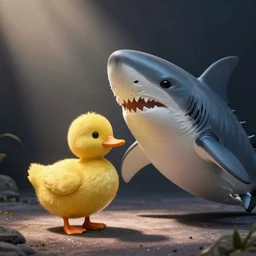 super cute duck together with a shark from ikea
