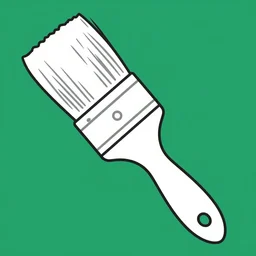 clipart, white paintbrush with a sold color background