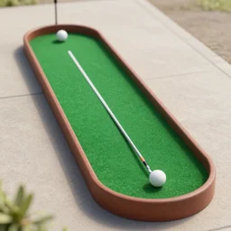 minigolf rendered as a metaphor for the illusionary shackles of the lie of sins