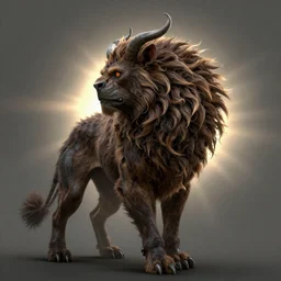 artstation a wild beast, by Boris Vallejo, very detailed, side view , portrait, backlit