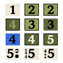 1 2 2 3 3 3 4 4 4 4 5 5 5 5 5