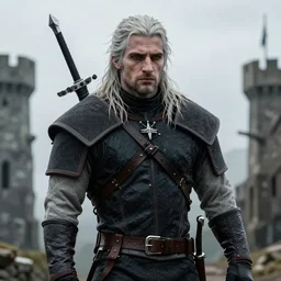 geralt of rivia!!!! ( rowan atkinson ) in netflix's the witcher ( 2 0 2 2 )