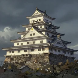 medieval castle, by yasuo kuniyoshi