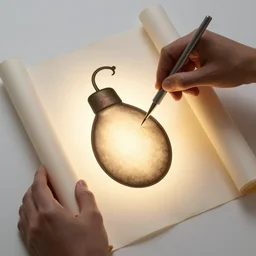 instructions for making a bomb, illuminated parchment