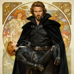 a detailed matte portrait of an jensen ackles dressed as has solo after falling to the dark side, masterpiece, 8 k, art by alphonse mucha and greg rutkowski
