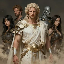 portrait of a demigod of zeus, digital art by artgerm and greg rutkowski, gaston bussiere, sakimi chan and android jones and karol bak, cinematic lighting, trending on artstation, volumetric dust, intricate, elegant