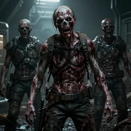 dead space, future, sci-fi, zombies, gruesome, highly detailed