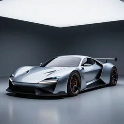 futuristic concept car designed by porsche, 8 k, ( studio photography ), highlights, sparks, hyper realism, artstudio, studio lights, cool, crisp