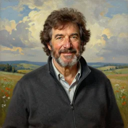 Bob Ross painting himself