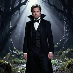 Brad Pitt as Sweeny Todd in the style of Tim Burton