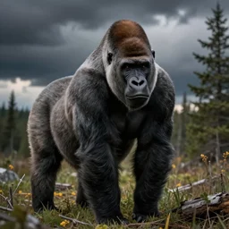 rare picture of a Canadian gorilla