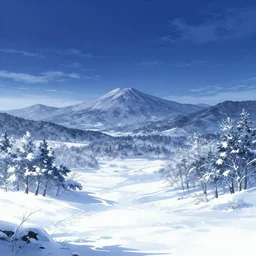 nature landscape backgrounds - winter, japenese light novel cover, art by artgerm, epic, detailed, liquid, artstation, unreal engine 5, magic circle, by wayne barlowe, ray tracing, art by makoto shinkai, by gaston bussiere, scary art, art by makoto shinkai, central composition