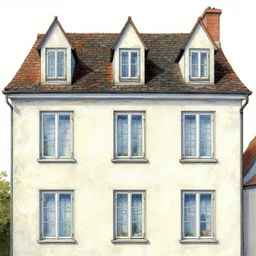 a drawing of a house with a lot of windows, concept art by dr seuss, pixiv, maximalism, concept art, official art, maximalist