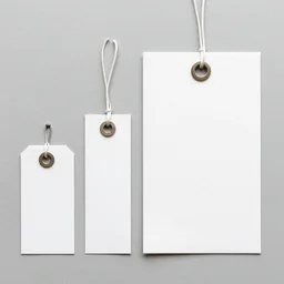 a photo of small medium and large size tags