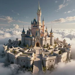 a magical castle on a cloud maze, epic, trendy on artstation