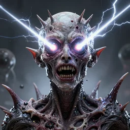 eyeless exploding jason fused with a epic weirdly poltergeist lovecraft space demon in agony, spiky skin, creepy, melting, supernova laser beams, creepy, photo, portrait, 3 d, high details, intricate details, by vincent di fate, artgerm julie bell beeple, 9 0 s, smooth gradients, volumetric lightning, high contrast, duo tone, depth of field, very coherent symmetrical artwork