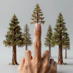 trees made of severed human fingers, highly detailed, 4 k