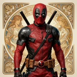 digital artwork, deadpool mandalorian, intricate, elegant, highly detailed, digital painting, artstation, concept art, matte, sharp focus, illustration, art by Artgerm and Greg Rutkowski and Alphonse Mucha