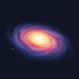 an isometric view of a minimalistic illustration of a galaxy, minimalism, artstation, 4 k
