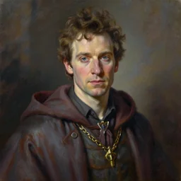 portrait of nathan fielder dressed as a wizard, realistic oil painting