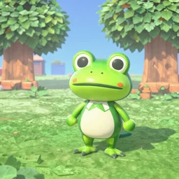 a frog in animal crossing