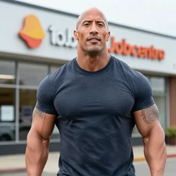 dwayne johnson outside jobcentre plus