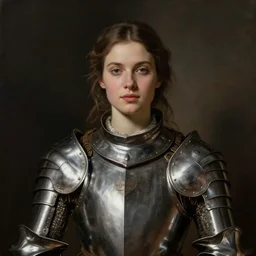 portrait of a gorgeous russian woman in armor by Valentin de Boulogne