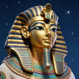 highly detailed close up portrait of Nut, egyptian goddess of the night sky, concept art, character art, studio lightning, bright colors, intricate, masterpiece, photorealistic, hiperrealistic, sharp focus, high contrast, Artstation HQ, DeviantArt trending, 4k UHD, Unreal Engine 5