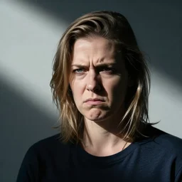 photo of crazy karen disapproving of you, scowl