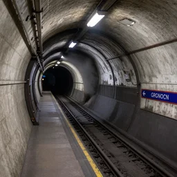 a tornado inside a london underground tube tunnel