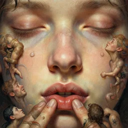 front shot of a giant nose sucking up humans , intricate, elegant, highly detailed, centered, digital painting, artstation, concept art, smooth, sharp focus, illustration, artgerm, impresionism