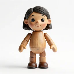 miniature ventriloquist dummy, clean 3d render, octane render, isolated on a pure white background, centered, entire object in frame, sharp focus, soft studio lighting