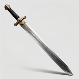 very large detailed long sword, proportional image, clean background, intricate, elegant, digital painting, highly detailed, artstation, sharp focus, illustration, concept art, ruan jia, steve mccurry