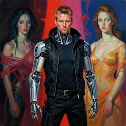 zach greinke as a cyberpunk hacker, wires cybernetic implants, in the style of adrian ghenie, esao andrews, jenny saville, vibrant, surrealism, dark art by james jean, takato yamamoto