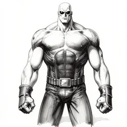 punished duke nukem concept art by yoji shinkawa, felt tip pen, character study, ink, illustration, sharp focus