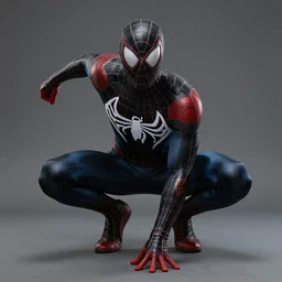 Spider-Man in Symbiote Suit by Isaac Olander, artstation.