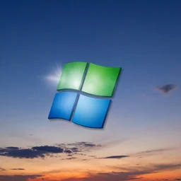 bliss windows xp default wallpaper, the time of day is dusk