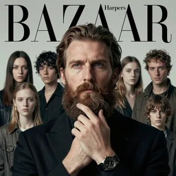 professional portrait of an man with a long beard contemplating reality, greg rutkowski, dream symbolism, surreal, simon stalenhag, chie yoshii, casey weldon, martine johanna, tim walker, harper's bazaar art fashion magazine, id magazine, intricate, 8 k render in octane, sharp focus, award winning landscape photography, trending on artstation