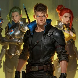 cyberpunk josh tillman mercenary, fire emblem, art by artgerm and greg rutkowski and magali villeneuve, portrait, d & d, fantasy, highly detailed, digital painting, trending on artstation, concept art, sharp focus, illustration