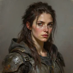 perfectly - portrait of a beautiful female post apocalyptic character from netflix, intricate, highly detailed, digital painting, loose brush strokes, realistic shaded lighting, artstation, concept art, smooth, sharp focus, illustration, realism, oil painting, unreal engine 5, 8 k, art by peter mohrbacher and and sam spratt